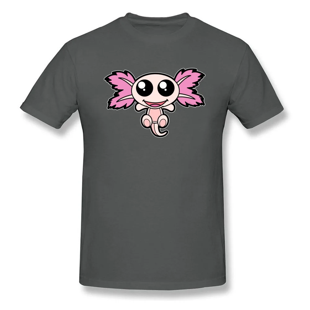 Pinky The Axolotl Casual Short Sleeve Tees Father Day Round Neck 100% Cotton Fabric Boy T Shirt Casual Tee-Shirt Funny Pinky The Axolotl carbon