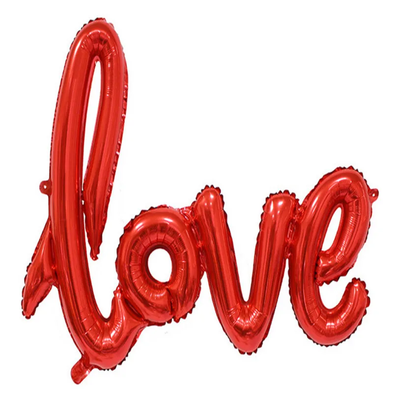 

Cute Ligatures LOVE Letter Foil Balloon Anniversary Wedding Valentines Party Decoration Balloon Red Champagne