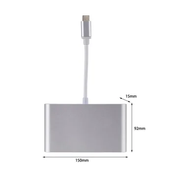 

Multi Port Adapter Converter USB C to HDMI 4K Resolution Output RJ45 Gigabit Ethernet USB 3.1 Type C Hub