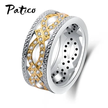 

New Arrivals Natural Shinning Zircon Hollow out Rings Women Wedding Party Trendy 925 Sterling Silver Fine Jewelry