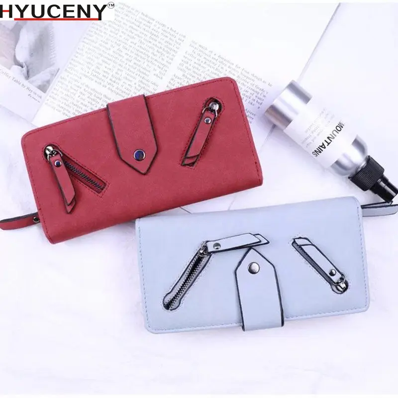 

Hot new Fashion Women PU Wallet Women's Handbag Hasp Wallet ZipperLong Purses Card Holder High QualitBolsa Feminina 2018