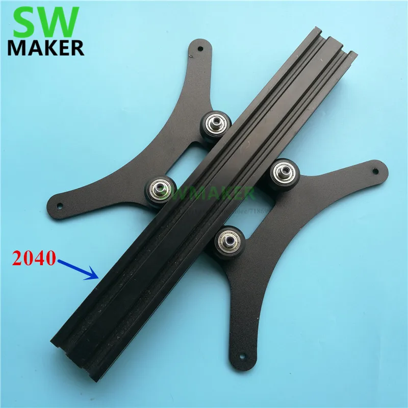 SWMAKER Металлическая черная Ender-3 плита Y каретки с шкивом для Creality Ender-3 3D-принтер кровать с подогревом 2040 алюминиевый профиль