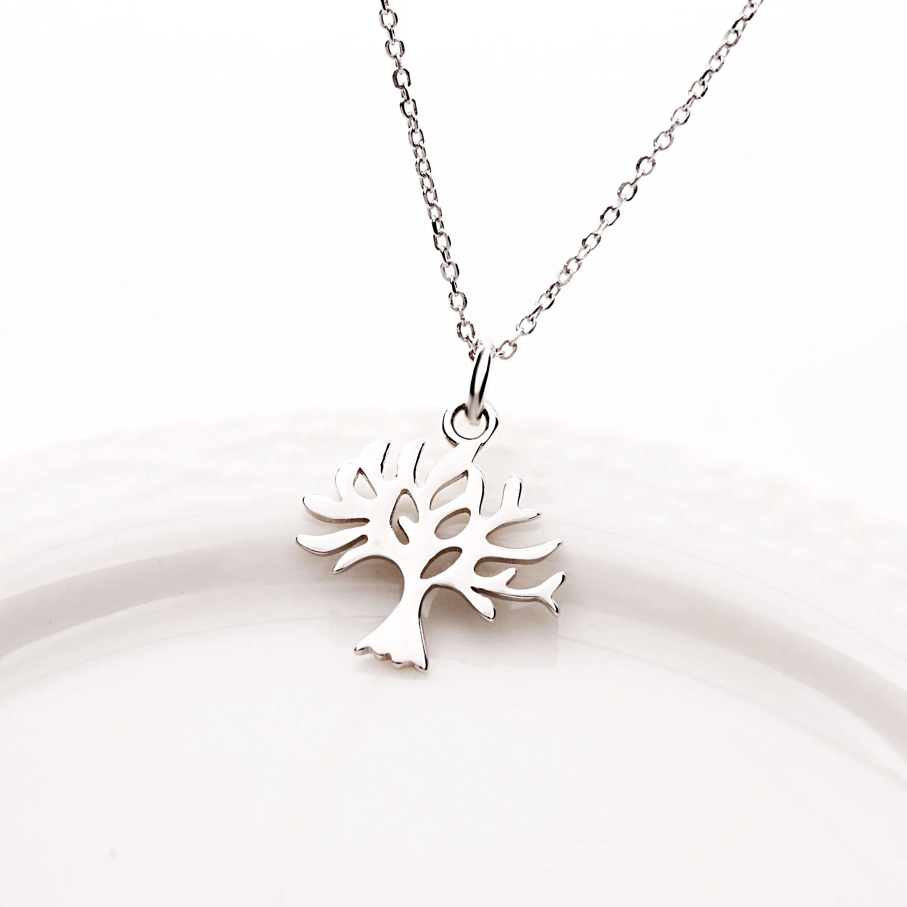 happiness tree women 100% 925 Sterling silver nacklace Jewellery Clavicle chain pendant charms chocker