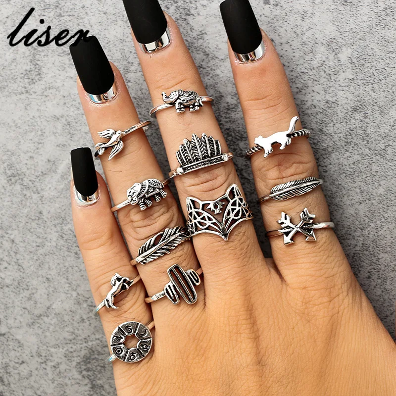 Bague Femme винтажные кольца для женщин геометрической формы в стиле бохо цветок