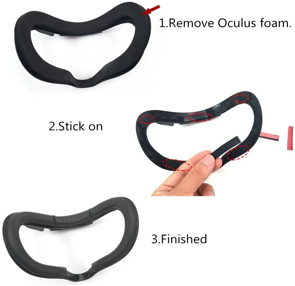 6 шт. Кожа Замена пены для Oculus Rift CV1