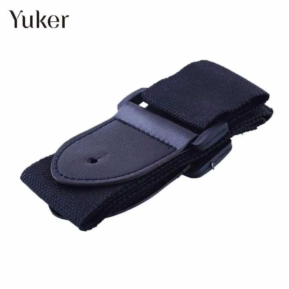 Black Adjustable Leather Ends Nylon Guitar Strap Belt for Electric Classic Acoustic Guitar Bass Fashion New Durable