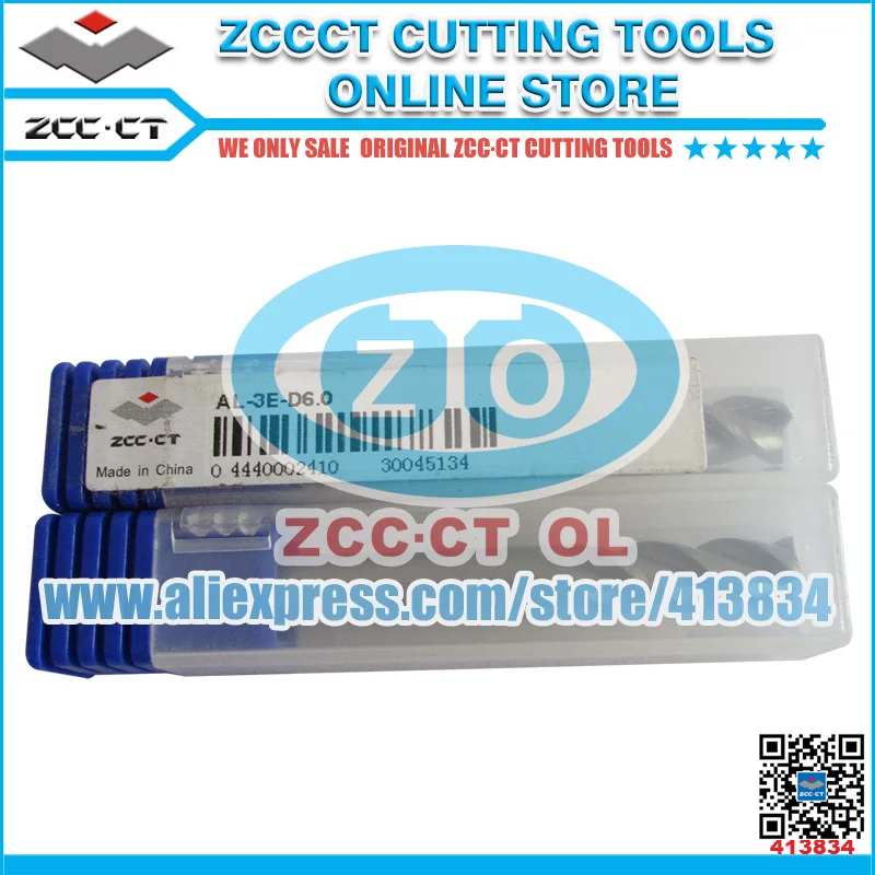 

Free Shipping ZCCCT brand new AL-3E series Dimension 6.0mm 8.0mm 10.0mm for aluminum cutting 1 pack