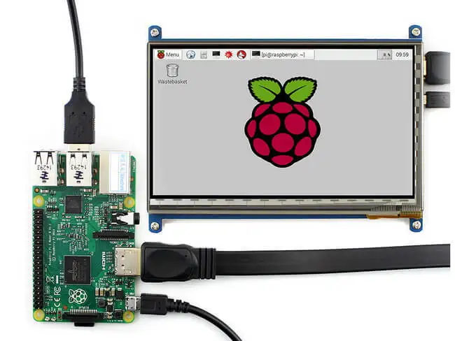 7 дюймов HDMI USB емкостный сенсорный экран, ЖК-дисплей, для Raspberry Pi 2/3/4B Режим B 800x480, Бесплатный драйвер для малиной/WIN10 7 дюймов