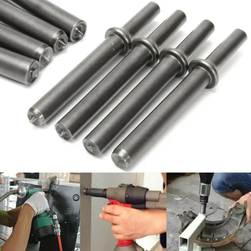 3pcs Air Rivet Hammer Sets + 1pc Coupped Bit For Pneumatic Bits 4-5/8'' Long