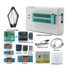 V8.33 Tl866Ii Plus Usb Universal Bios Nand Flash 24 93 25 Mcu Programmer+12 Adapters