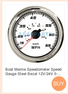 KUS лодка спидометра морской Спидометр Пито 12 V/24 V 0-35MPH 85 мм