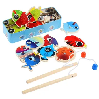 

Cute Colorful Fishing Toy Set with Magnet Fish and Rope Rod Plus Storage Box Creative Fun Playtime Fishing Game