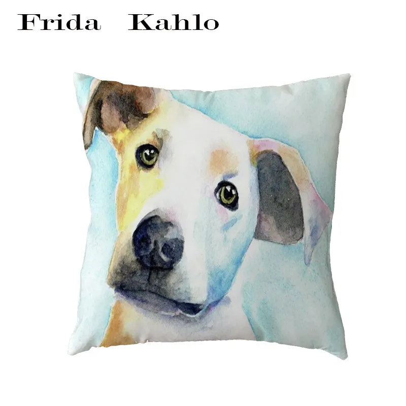 Наволочка для подушки с изображением милой собаки Бигль, полиэстер, персиковая кожа, простой фон, озорная теплая индивидуальная стильная подушка, украшение - Цвет: 18