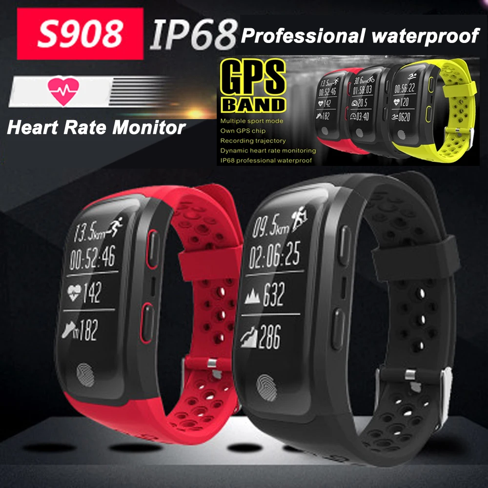 Joinrun S908 gps Smart Band IP68 Водонепроницаемый спортивный браслет нескольких видов спорта