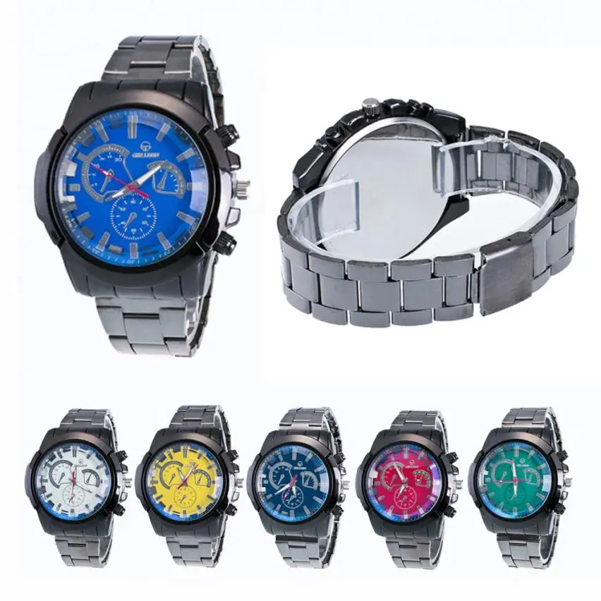 

2017 NEW Fashion Motion Form Stainless Steel Sport Quartz Hour Men Wrist Analog WatchF91