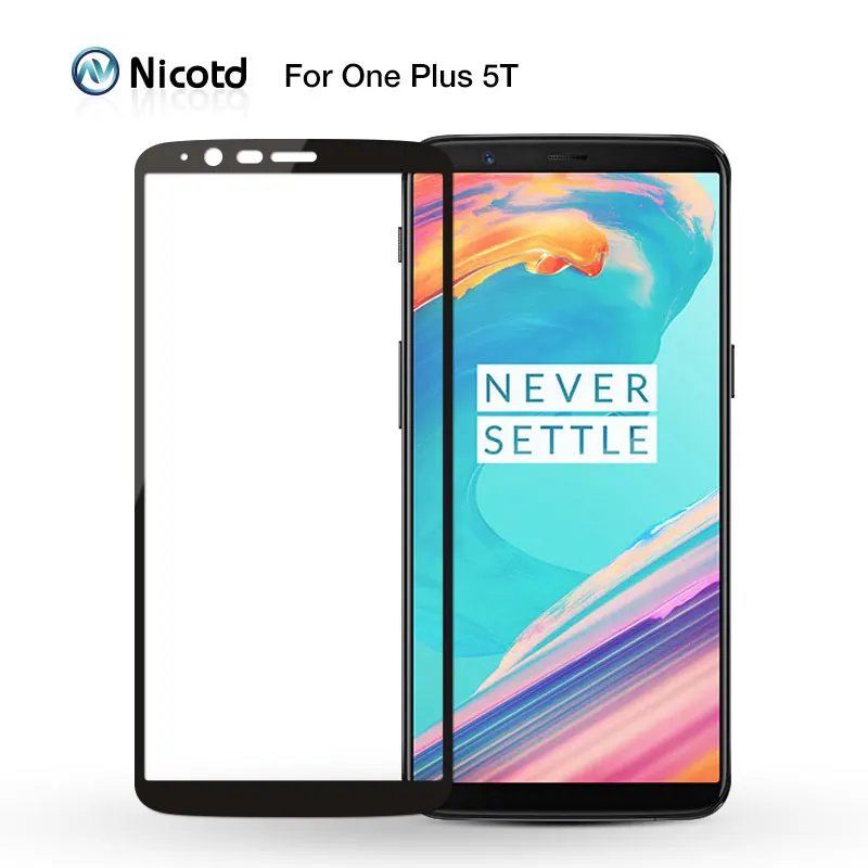 

Full Cover 10pcs/lot Tempered Glass For Oneplus 7 6 6t 3 Three 3T Color Screen Protector For One plus 5 5T 1+7 Explosion Proof