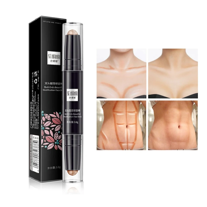 2019 Double-Headed Repairing Bar Concealer Repairing Three-Dimensional Shadow High-Light Concealer Stick Repair Pen Cosmetics 2019 Double-Headed Repairing Bar Concealer Repairing Three-Dimensional Shadow High-Light Concealer Stick Repair Pen Cosmetics
