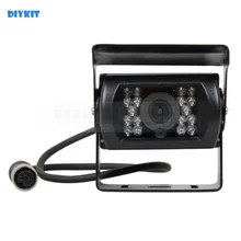 DIYKIT Waterproof 4PIN 12 V-24 V Van Bus Lorry Car Rear View Invertendo Estacionamento Câmera CCD Noite IR visão