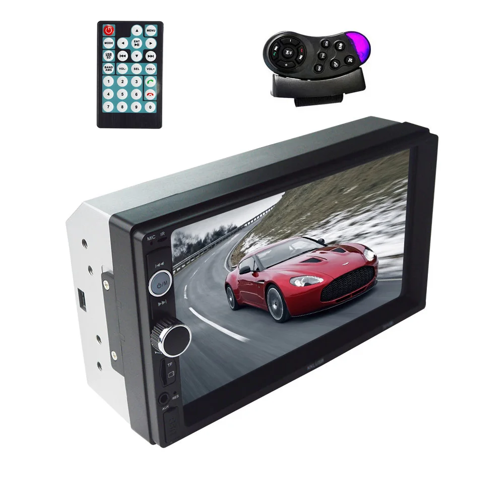 2 din автомагнитола 7010B 2Din " HD сенсорный экран мультимедийный плеер 12 в автомобильный стерео Зеркало Ссылка Bluetooth Камера заднего вида - Цвет: with remote