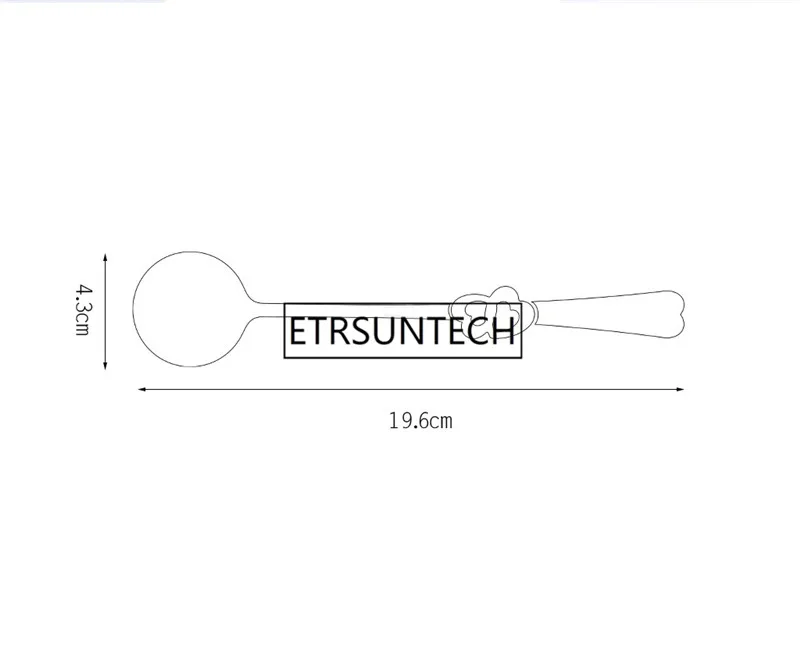 100 Stücke Hohe qualität Doppel Herzform Edelstahl Kaffee Löffel Dessert Zucker Rührlöffel Eis joghurt Honig Löffel – Detail 1