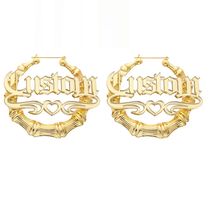 Custom Bamboo Earrings Acrylic Personalized Name Earrings custom bamboo earrings acrylic personalized name earrings
