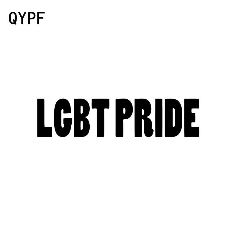 

QYPF 10.2cm*2.5cm LG** PRIDE Funny Vinyl Car-styling Decals Car Sticker Black/Silver Accessories C15-0030