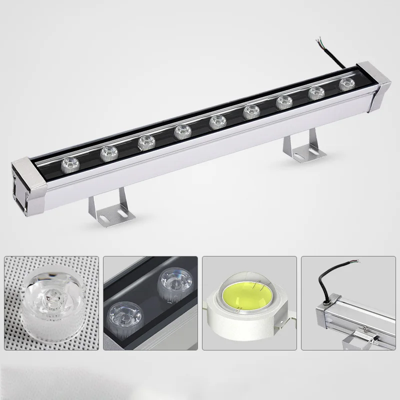 RGB Led Flood Light Outdoor Spotlight LED Linear Waterproof Building Wall Lighting Wall washer Landscape Lamps 110V 220V 12V 24V outdoor security lights with motion sensor