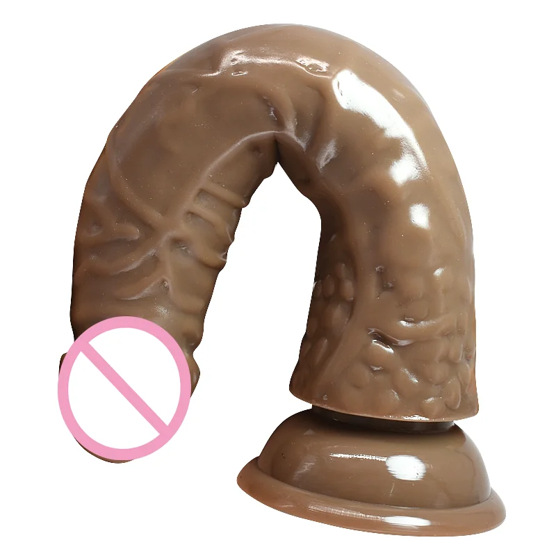21cm Long Jelly dildo Realistic big penis With Strong Suction Cup Dildo & Vibrator Big Cock Sex Toy For Woman Adult Sex Products