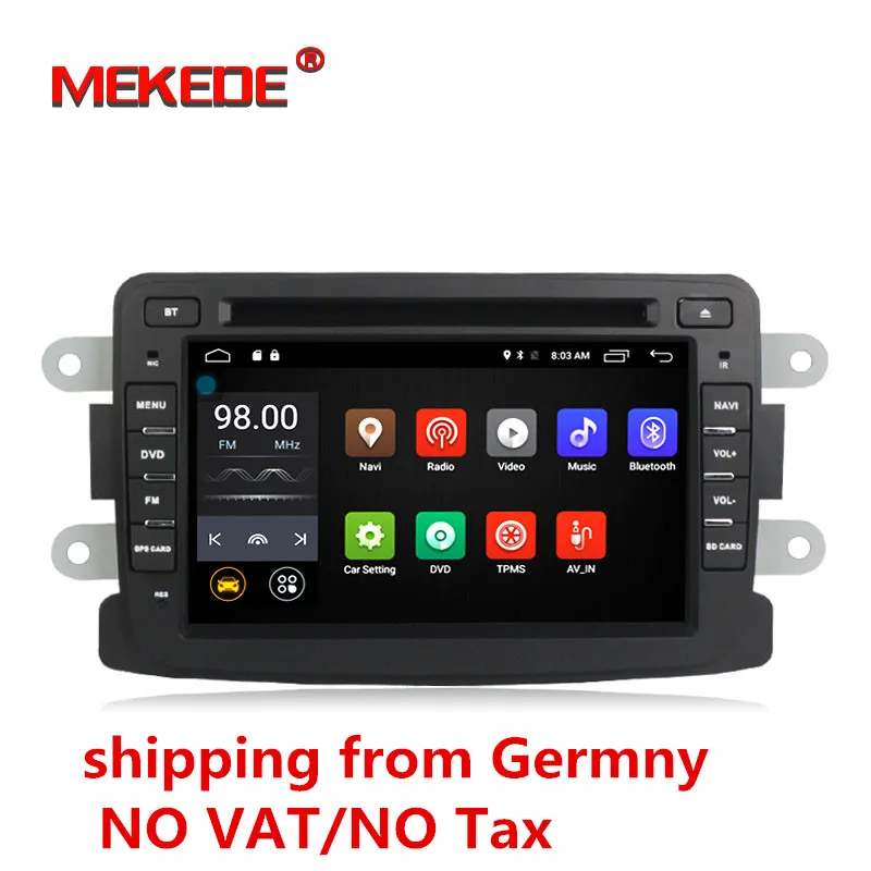 

HD 1024X600 Android 7.1 Car DVD Stereo For Duster Sandero Lodgy Dokker 2013 2014 2015 Auto Radio GPS Navi+free 8G