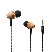 Wholesale New Arrival XY1224 Super Bass In-Ear Wooden Wood 3.5mm Earphone Headset for IPhone 6s Xiaomi Wooden Earphones With Microphone