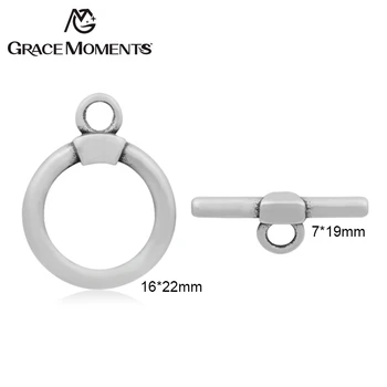 

Grace Moments 5pcs/lot Titanium Stainless Steel DIY Jewelry Findings Antique Lobster Clasps OT Clasps Fit Vintage Bracelets
