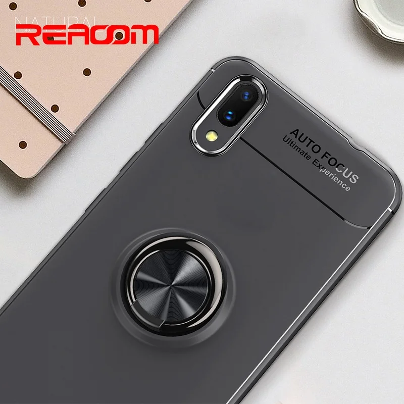 Reaoom ЧЕХОЛ ДЛЯ Vivo Nex S задняя крышка Магнитный держатель кольца чехол TPU Мягкий