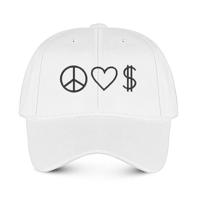 Men Dad Hat Women Baseball Cap Unisex Sport Hats Cotton Embroidered Letter Embroidery Personality Quote Slogan Peace Symbol