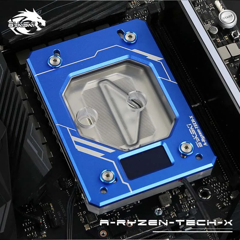  Bykski CPU Wasser Block für AMD AM3/AM4 + X399 Digital display thermometer RGB (12 V) /RBW (5 V)/No
