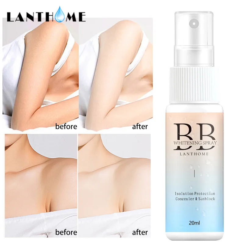 20ML Whitening Body Sunscreen BB Spray Moisturizing Concealer Cream Face Foundation Portable Lazy Beauty Cosmetics Makeup