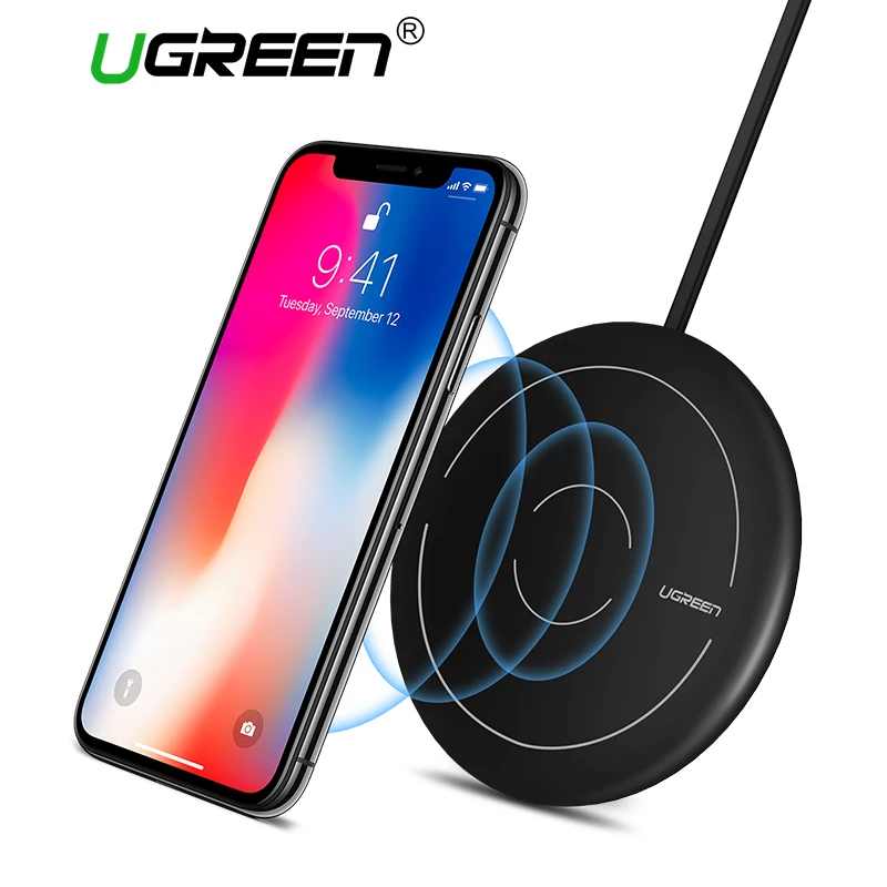 Ugreen Wireless Charger For IPhone 8 X 8 Plus 10W Qi Fast Wireless Charging Pad Wireless