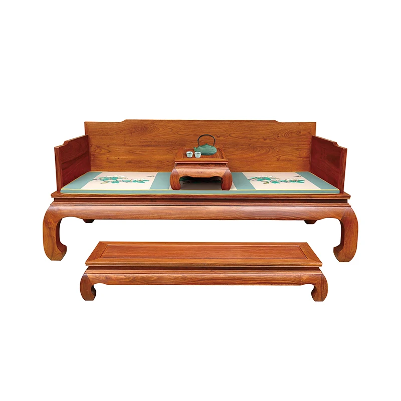 China Vintage Antique Wooden Bed Solid Wood Furnishings With Unique Chinese Style Hedgehog Rosewood Furniture Size 198*98*80cm