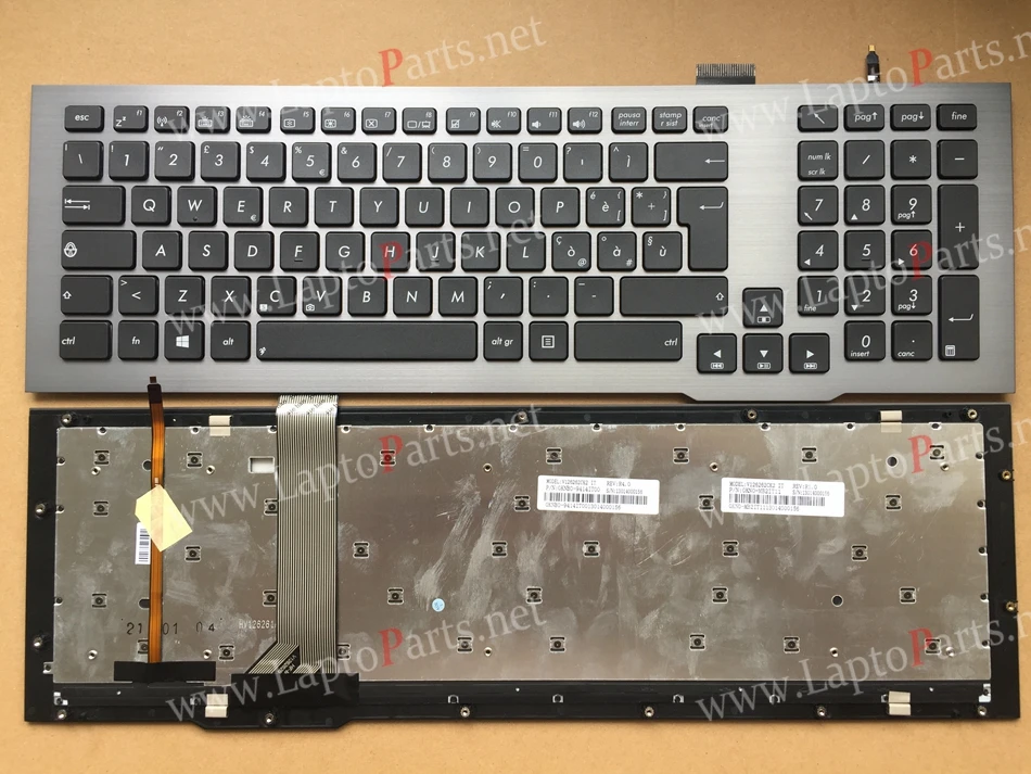 

New IT Italian Backlit Keyboard For Asus V126262CK2 G75 G75VW G75VX G75VM Backlit With Frame Laptop Keyboard
