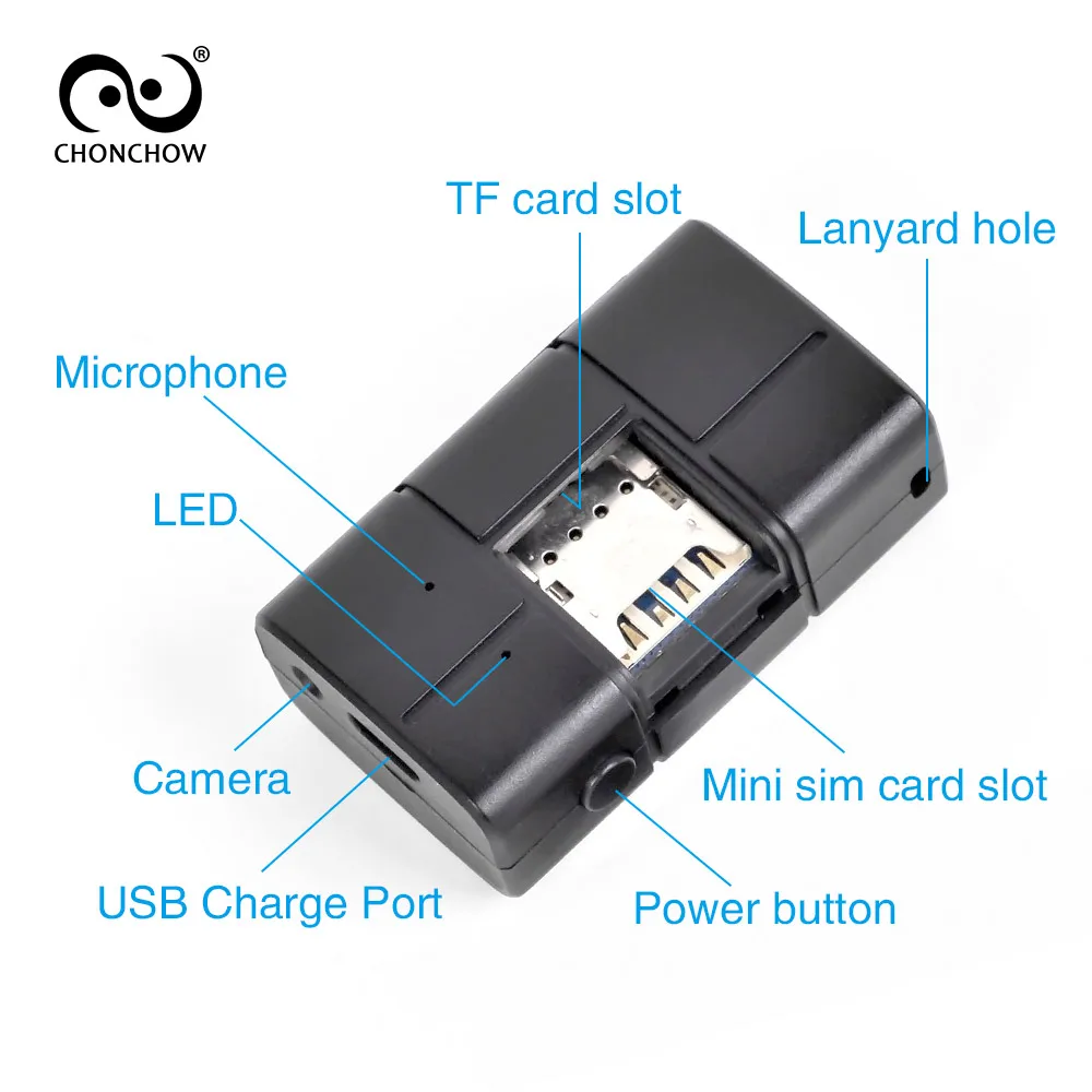 ChonChow Mini GSM/GPRS Tracker GPS Tracker with Camera Vehicle Tracker Real Time Listening Device Alarm Motorcycle GPS Moto
