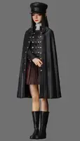 1/22 85 мм черное пальто девушка стоя зима игрушка смолы модель миниатюрный каучуковая фигурка Unassembly Неокрашенный