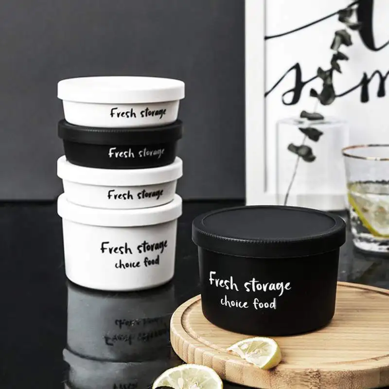 Nordic Simple Kitchen Storage Jar Sealing Food Preservation Fresh Pot Container With Cover Grain Snack Plastic Storage Tank