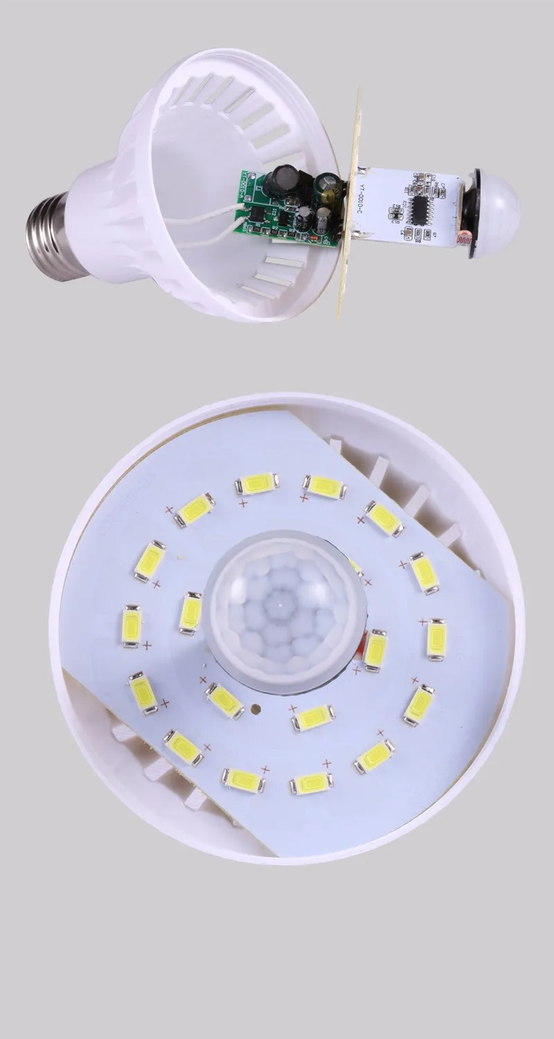 Смарт-E27 движения PIR Сенсор светодиодный лампы 5 Вт 7 Вт 9 Вт 220V микроволновый радар Сенсор светодиодный лампы светильник s с движения Сенсор светильник для дома