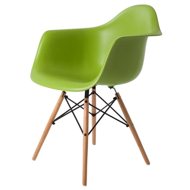 Современные Дизайн столовая кресло/Пластик и дерева кресла столовой/Лидер продаж Современная Столовая Председатель/Современные Дизайн дома Популярные мебель - Цвет: Green