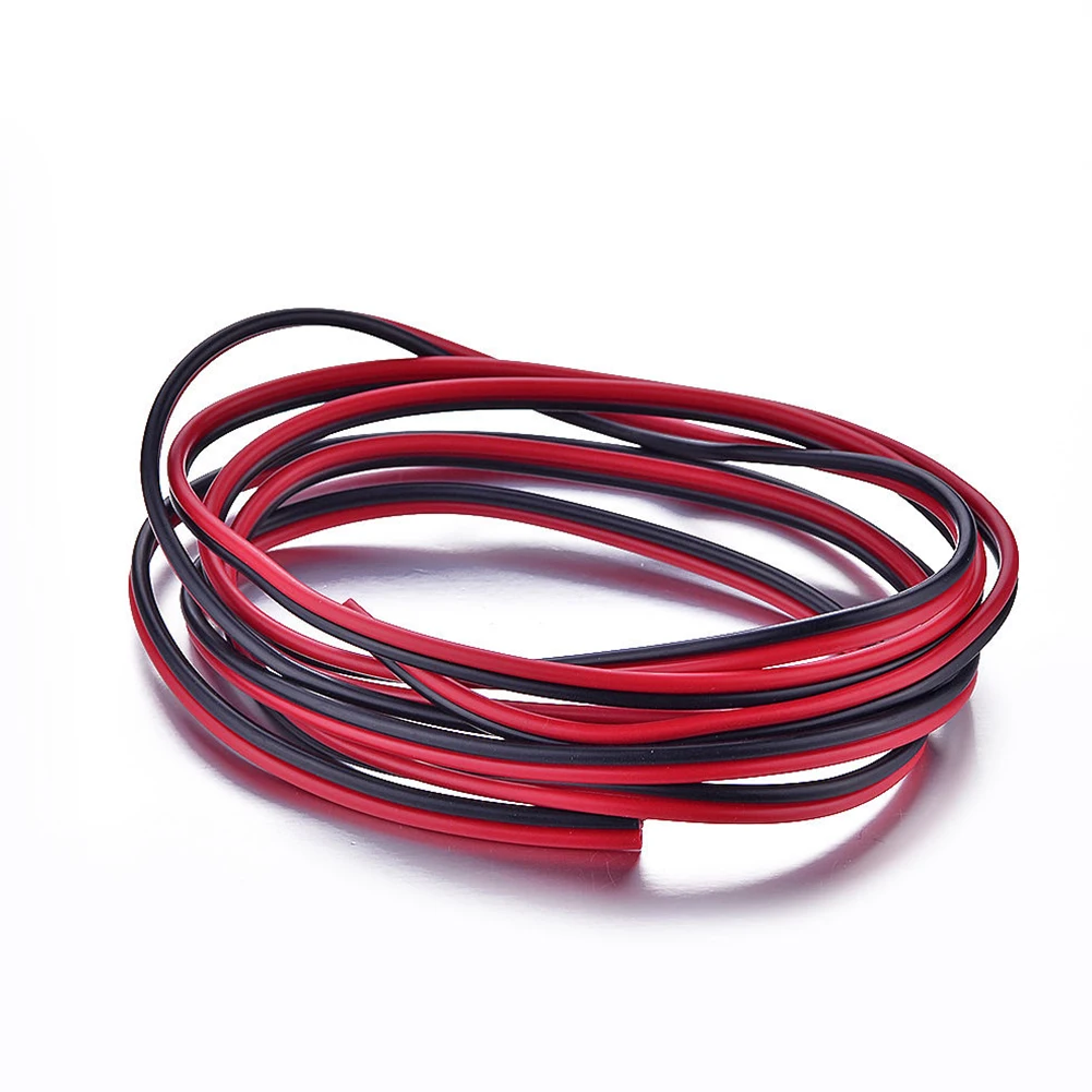 Дешевый 2 м Twin Hook Up красные, черные DC 12 В AWG автомобиля домашняя аудиоколонка провода токопроводящий кабель