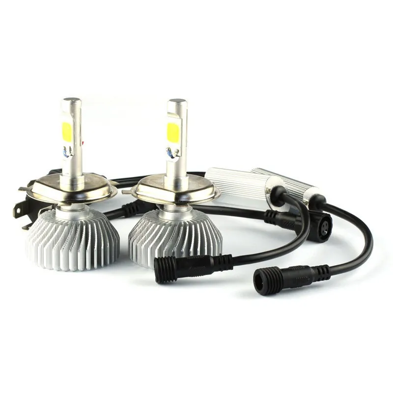 2Pcs Car Flashing Lights LED Light Car Headlight Bulbs H4 LED headlamp