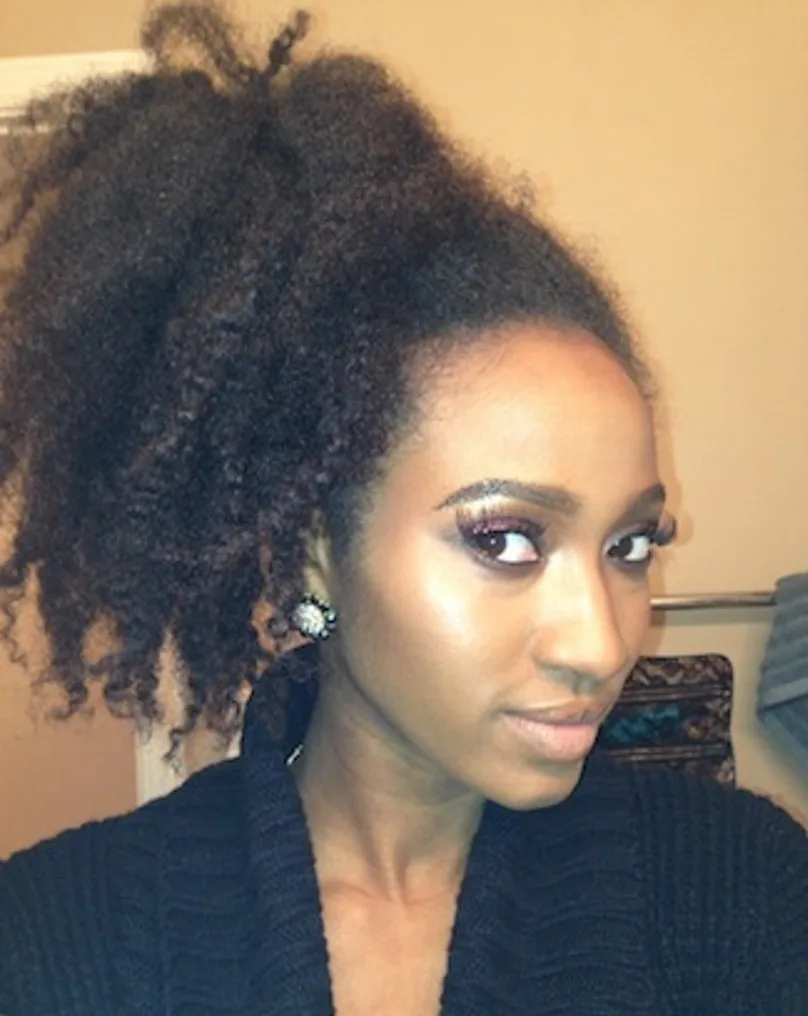 kinky curly ponytail