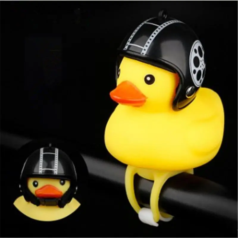 Excellent Hot Bicycle Light Bicycle Duck Bell Motorcycle Little Yellow Duck Wearing Helmet Children With Hard Hat Horn Light 12