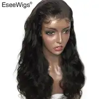 Eseewigs 150 Density Body Wave Full Lace Human Hair Wigs Pre Plucked Brazilian Remy Hair For Women With Baby Hair Bleached Knots