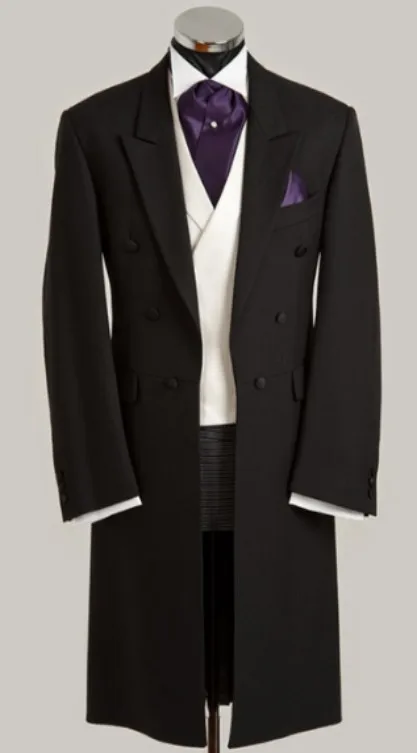 Мужские костюмы TPSAADE в стиле Tailcoat смокинг для жениха с пиковым отворотом