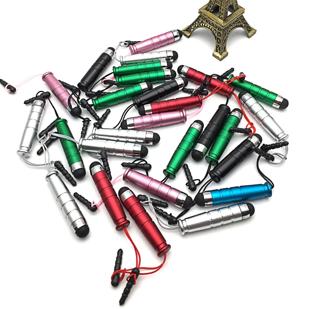 

100pcs Wholesale Good Quality Mini Stylus Capacitive Touch Pen for iphone ipad Capative Screen Universal Smart Phone Tablet PC